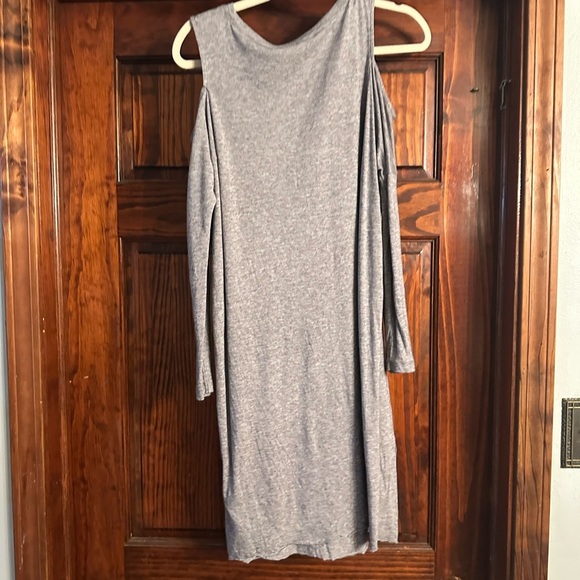 All Saints Elegant Gray Long Sleeve Dress - Picture 1 of 4